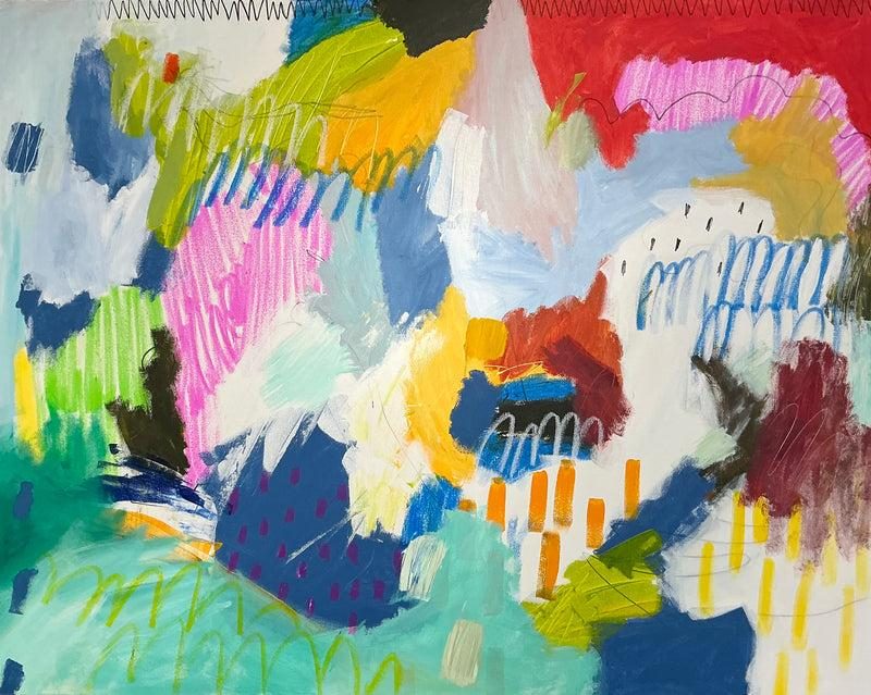 Play Date, Mixed Media Painting