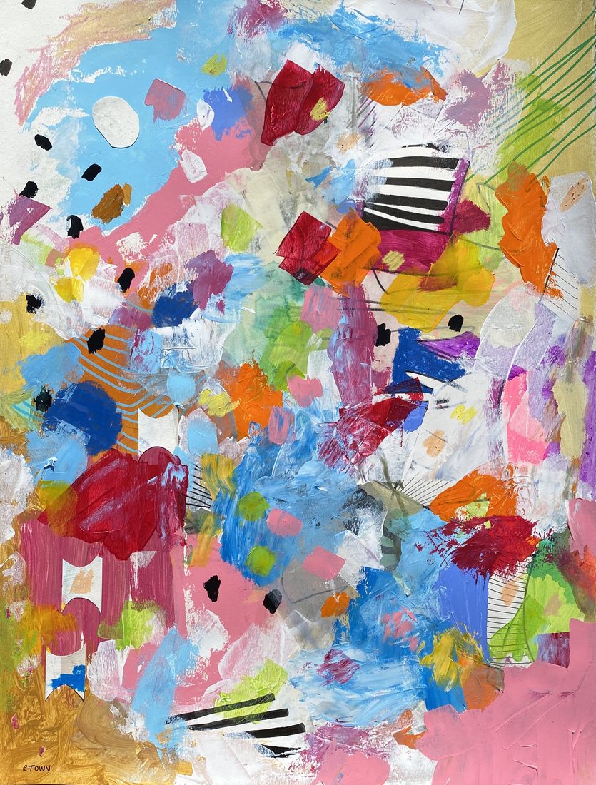 Playhouse, Mixed Media on Watercolor Paper