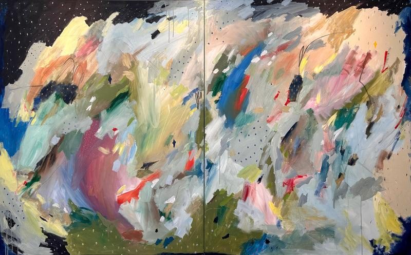 Written in the Stars, Mixed Media Painting